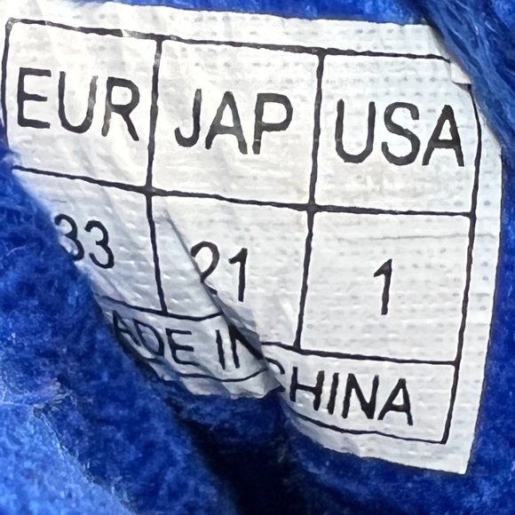 Kids High Top Midnight Blue Hook and Loop Lined Insulation Sneakers Size 1 Y - Picture 8 of 9